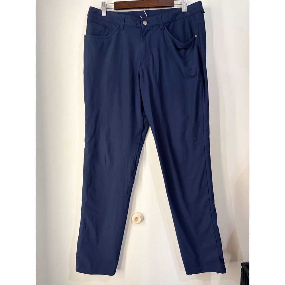 Lululemon Men's ABC Golf Pants Navy Blue Performance Stretch Size 34 Breathable